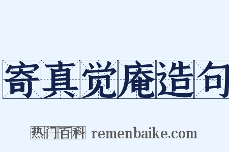 寄真觉庵造句是什么意思的图片